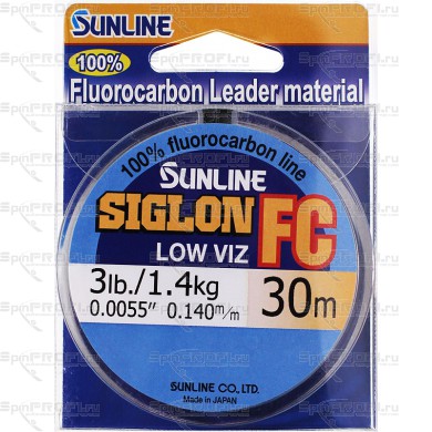 Флюорокарбоновая леска Sunline Siglon FC 30м 0.140