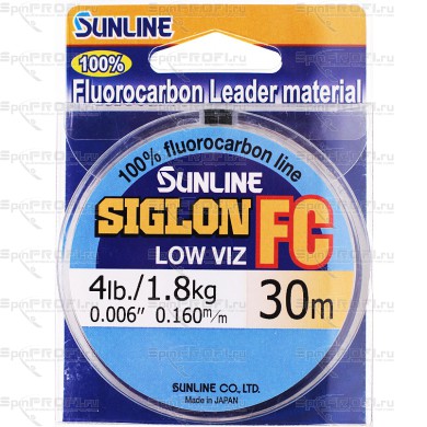 Флюорокарбоновая леска Sunline Siglon FC 30м 0.160