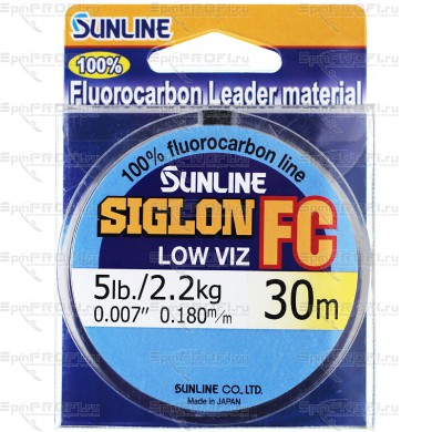 Флюорокарбоновая леска Sunline Siglon FC 30м 0.180