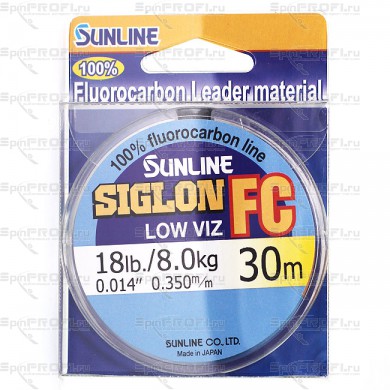 Флюорокарбоновая леска Sunline Siglon FC 30м 0.350