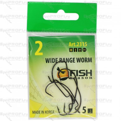 Крючок офсетный Fish Season WIDE RANGE WORM BS-2315-2