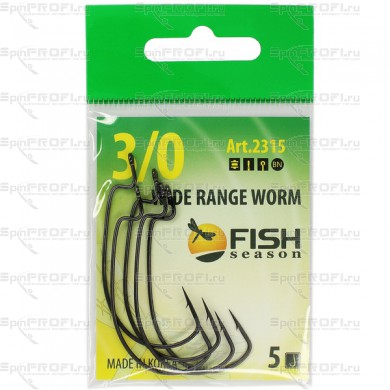 Крючок офсетный Fish Season WIDE RANGE WORM BS-2315-3/0