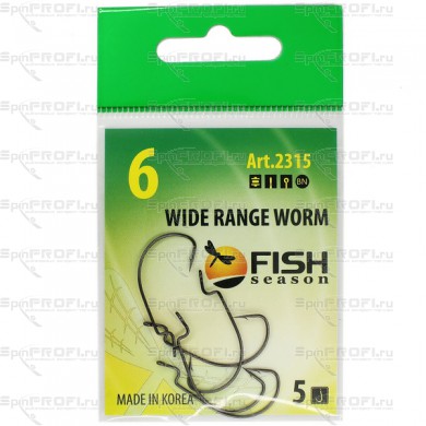 Крючок офсетный Fish Season WIDE RANGE WORM BS-2315-6