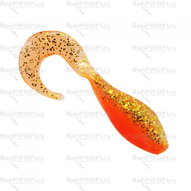 Мягк. приманка Bass Assassin CURLY Shads 2''/5cm Orange/Gold Shiner 10шт