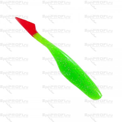 Мягк. приманка Bass Assassin Sea Shads 4''/10cm Charteuse Silver Glitter/Red Tail 10шт