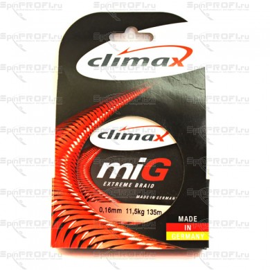 Плетеный шнур CLIMAX Mig Extreme Braid (Жёлт.) 135м 0,16мм