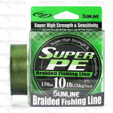 Плетеный шнур Sunline Super PE Dark Green 150м 10lb #1