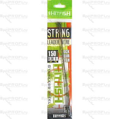 Поводок струна HITFISH String Leader Wire 15см, 0.30 9кг (10 шт)