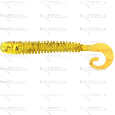 Силиконовый червь REINS G-TAIL SATURN MICRO 2" 430-Motor Oil Gold FLK (20 шт)