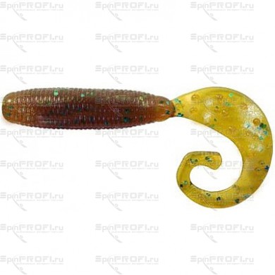 Твистер REINS FAT G TAIL GRUB 3" 565-Motor Oil Green (12 шт)