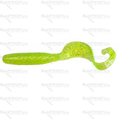 Твистер REINS FAT G TAIL GRUB 4" 129-Glow Chart Silver (10 шт)