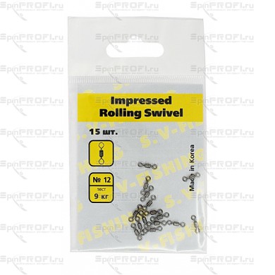 Вертлюг S.V-FISHING Impressed Rollig Swivel №12 (15 шт.)