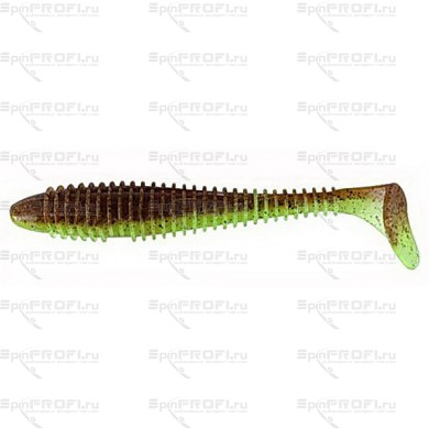 Виброхвост Keitech Swing Impact FAT 2.8" Green Pumpkin /Chartreuse #401 (8шт)