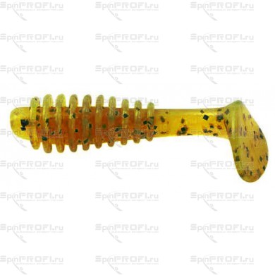 Виброхвост REINS BUBBRING SHAD 2" 429-Motor Oil Pepper (12 шт)