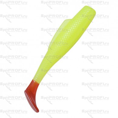 Виброхвост Zman Minnowz 3" Chartreuse/Red Tail (8 шт.) GMIN-75