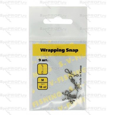 Застежка для безузлового соединения S.V-FISHING Wrapping Snap №M (9шт.)