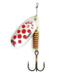 Блесна вращающаяся MEPPS COMET SILVER/RED DOTS 5
