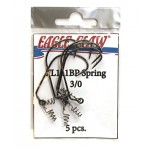 Офсетный крючок со спиралью EAGLE CLAW FL111BP-SP-3/0 (5шт.)