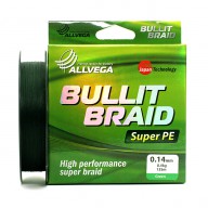 Плетеный шнур Allvega BULLIT BRAID Dark Green 135м 0,14мм