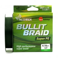 Плетеный шнур Allvega BULLIT BRAID Dark Green 135м 0,18мм