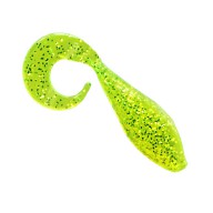 Мягк. приманка Bass Assassin CURLY Shads 2''/5cm Chartreuse/Silver Glitter 10шт