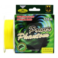 Плетеный шнур Power Phantom 4x Yellow 120m, 0.18mm, 18.35kg