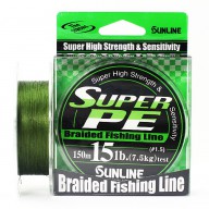 Плетеный шнур Sunline Super PE Dark Green 150м 15lb #1.5
