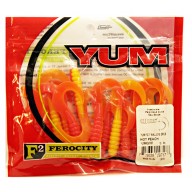 Твистер YUM WALLEYE GRUB 3" hot peach (упак. 15шт) 3108