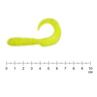 Твистер YUM WALLEYE GRUB 4" lime core (упак. 15шт) 454