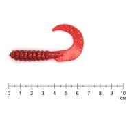Твистер YUM WALLEYE GRUB 4" motor oil neon (упак. 15шт) 495
