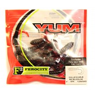Твистер YUM WALLEYE GRUB 4" red bloodline (упак. 15шт) 453