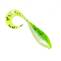 Мягк. приманка Bass Assassin CURLY Shads 2''/5cm Chartreuse/Pepper 10шт