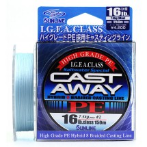 Плетеный шнур Sunline CAST AWAY PE 150м #1.0/0.165мм 16LB/7.5кг