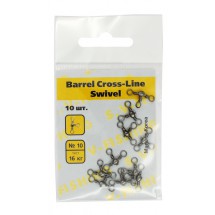Тройной вертлюг S.V-FISHING Barrel Cross-Line Swivel №10 (10шт.)