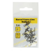Тройной вертлюг S.V-FISHING Barrel Cross-Line Swivel №8 (8шт.)