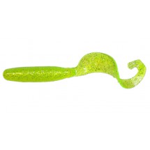 Твистер REINS FAT G TAIL GRUB 4" 129-Glow Chart Silver (10 шт)