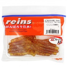Виброхвост REINS ROCKVIBE SHAD 2" 598-Motor Oil Red Gold (20 шт)