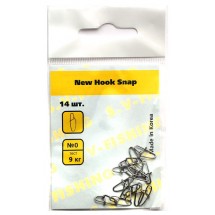 Застежка S.V-fising New Hook Snap №0 9 кг (14 шт)