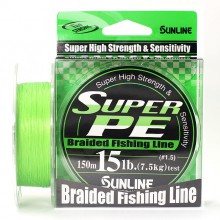 Плетеный шнур Sunline Super PE Light Green 150м 15lb #1.5