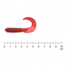 Твистер YUM WALLEYE GRUB 3" motor oil neon (упак. 15шт) 395