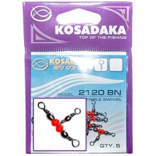 Вертлюг Kosadaka трехсторонний Т-образный (2120BN) 10x12 (5шт)